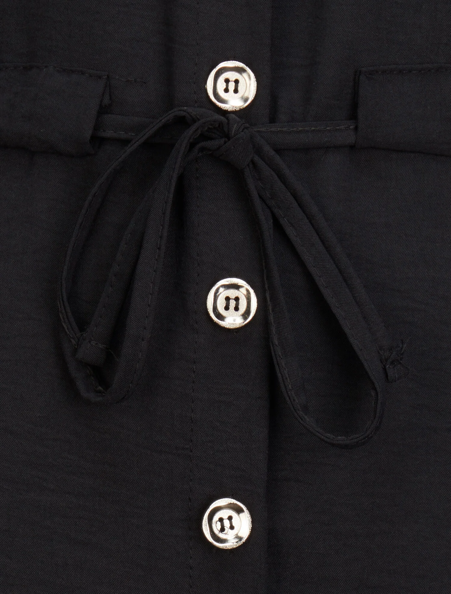 Elastische taille shirtjurk - Zwart - Image 3