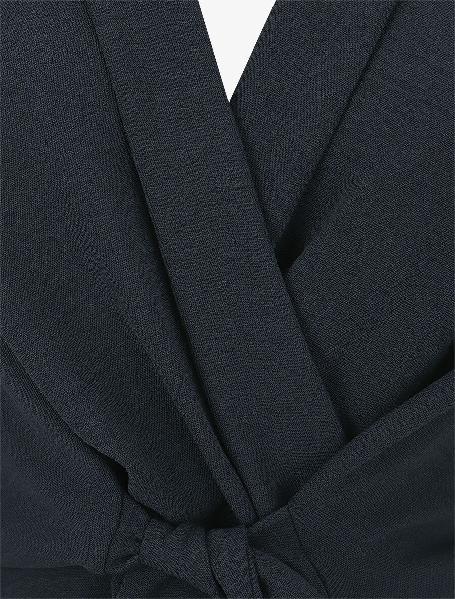 Elastische top met bandjes - Donkerblauw - Image 3