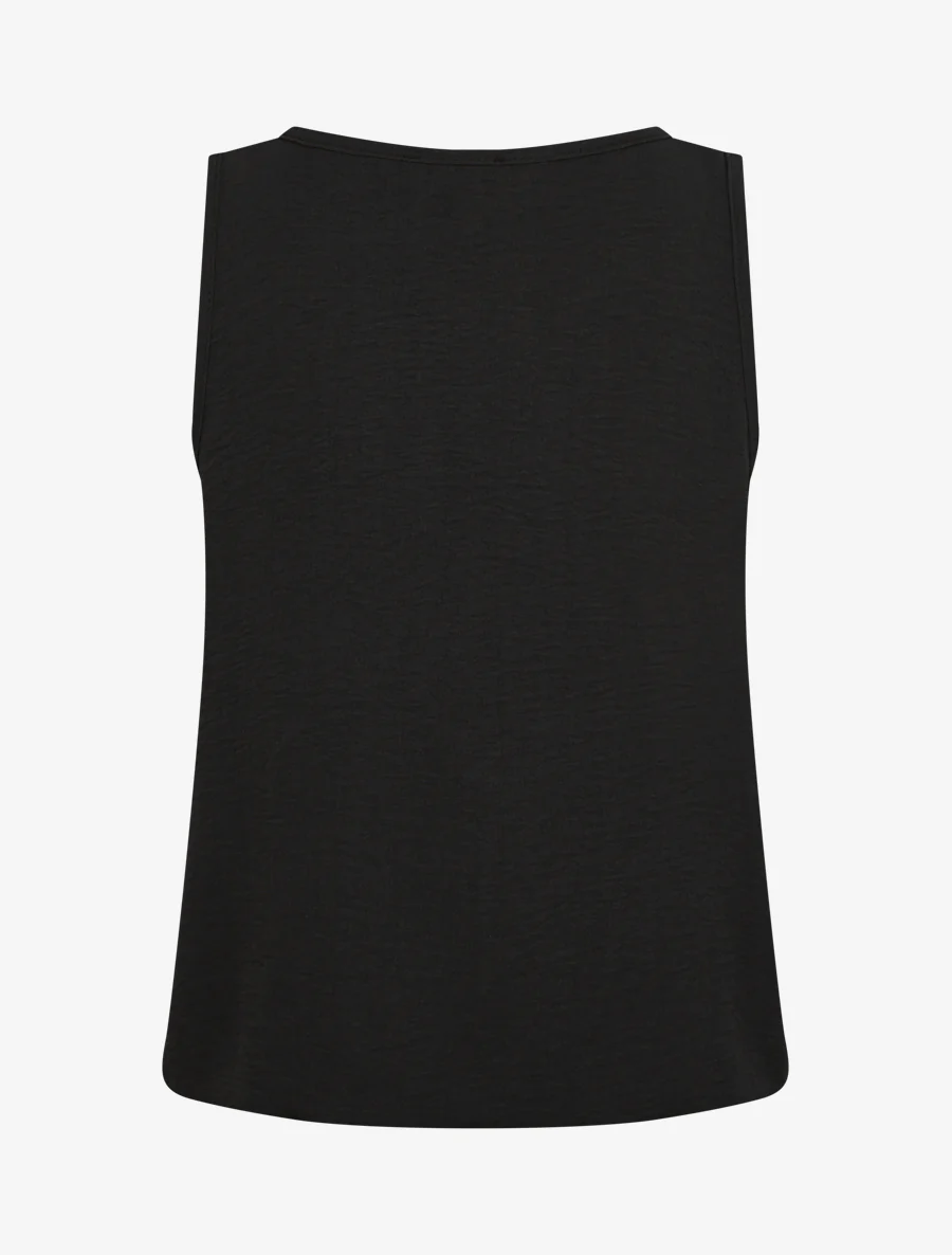 Elastische top met sierstuk. - Zwart - Image 2