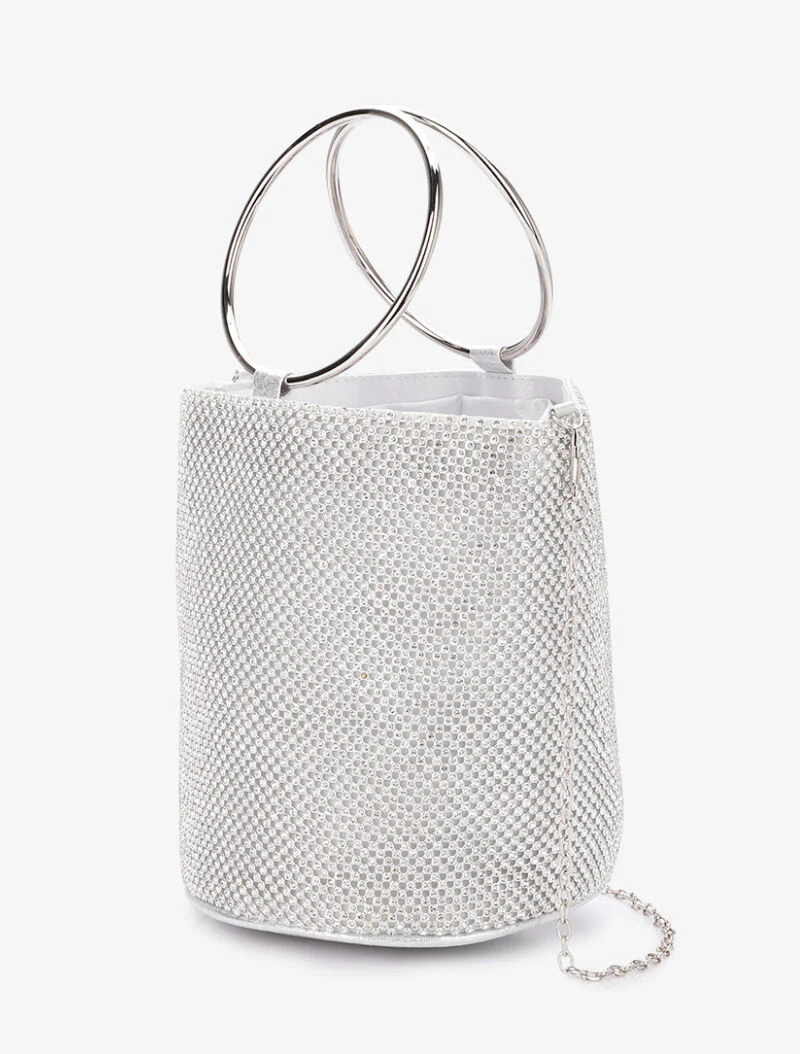 Emmer tas met strass - Zilver - Image 2