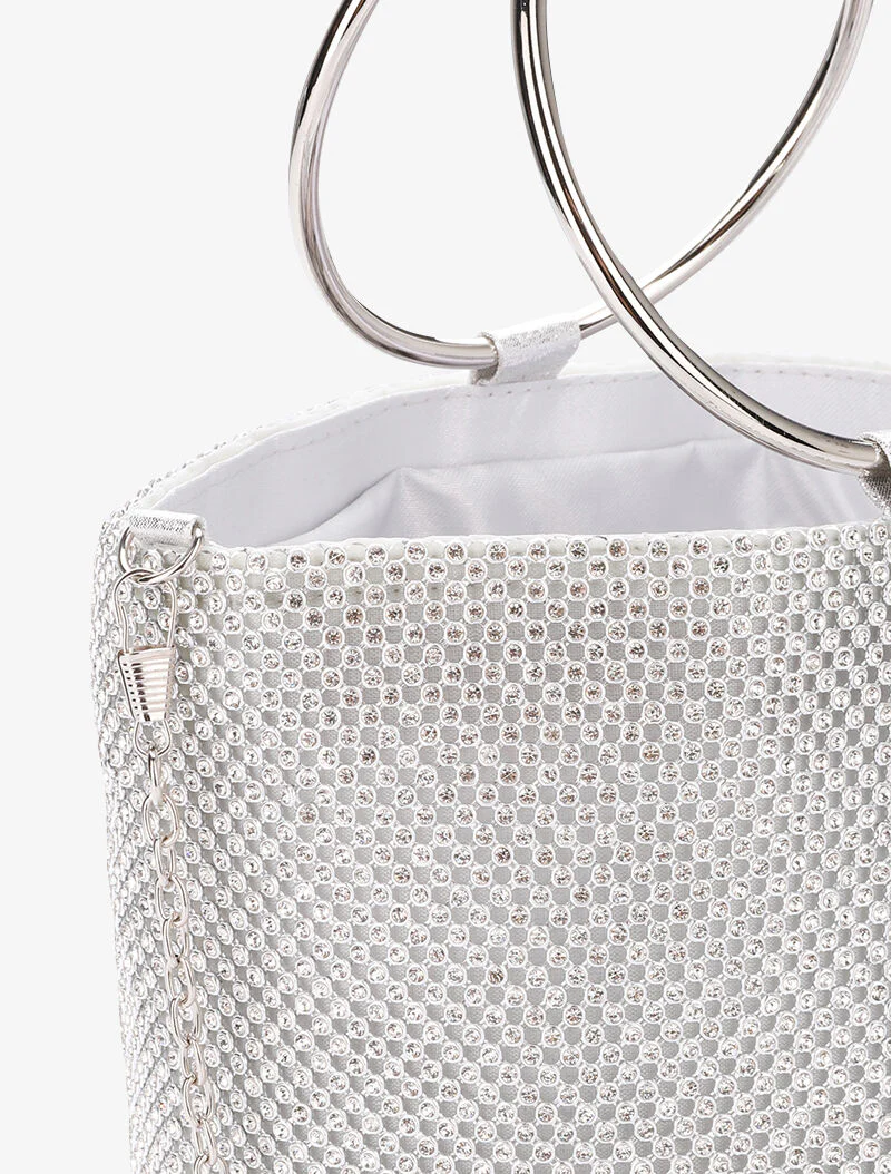 Emmer tas met strass - Zilver - Image 4