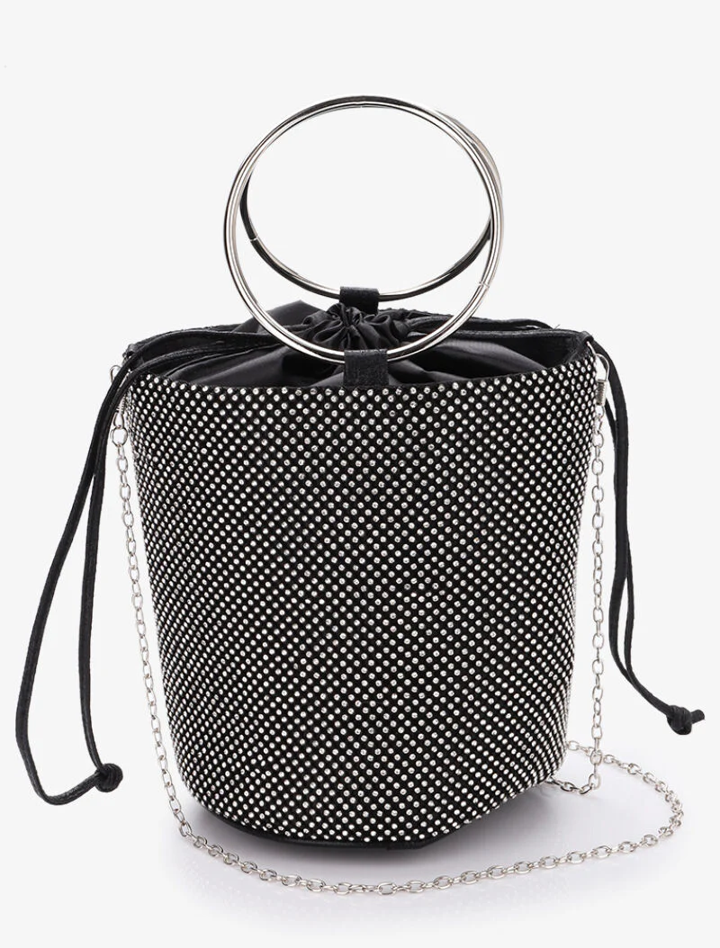 Emmer tas met strass - Zwart - Image 3