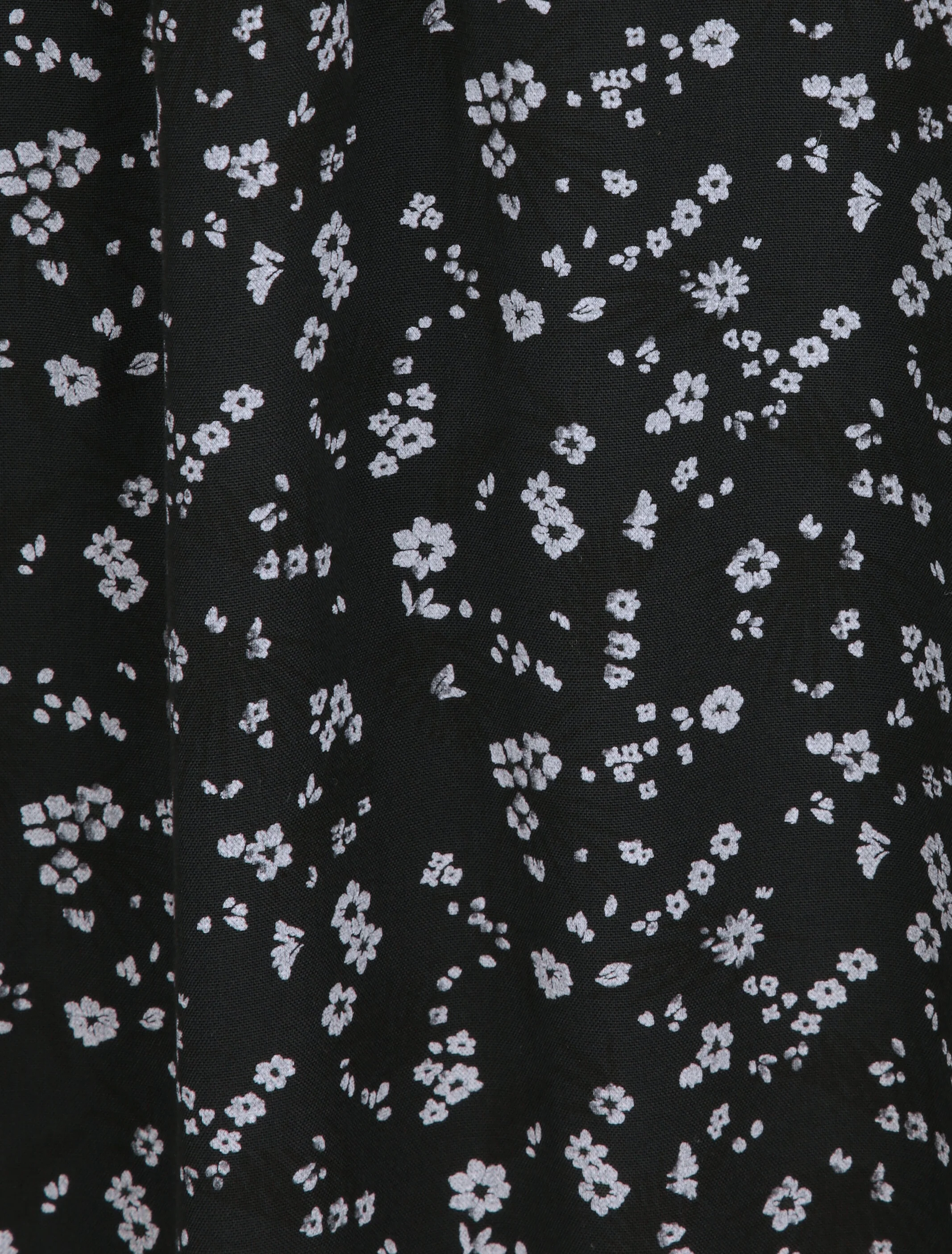 Empire jurk met bloemenveldprint, halflang - Zwart - Image 4