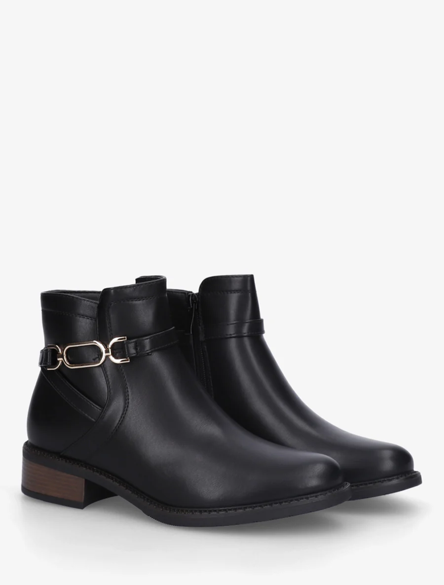Enkelboots in imitatieleer - Zwart - Image 4