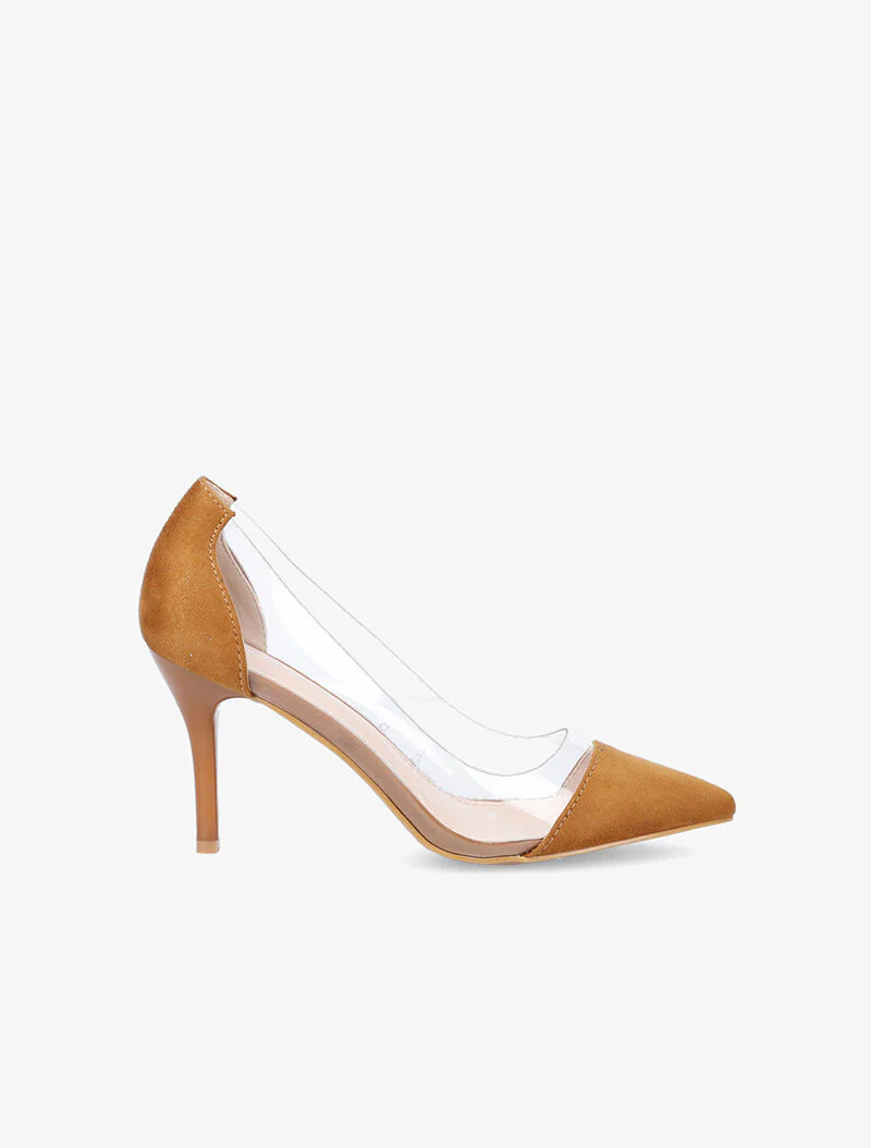 Pumps met opengewerkte kwartieren - camel - Image 2