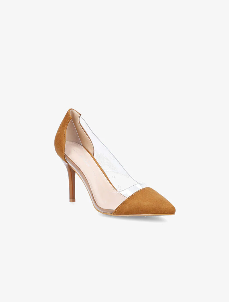 Pumps met opengewerkte kwartieren - camel - Image 3