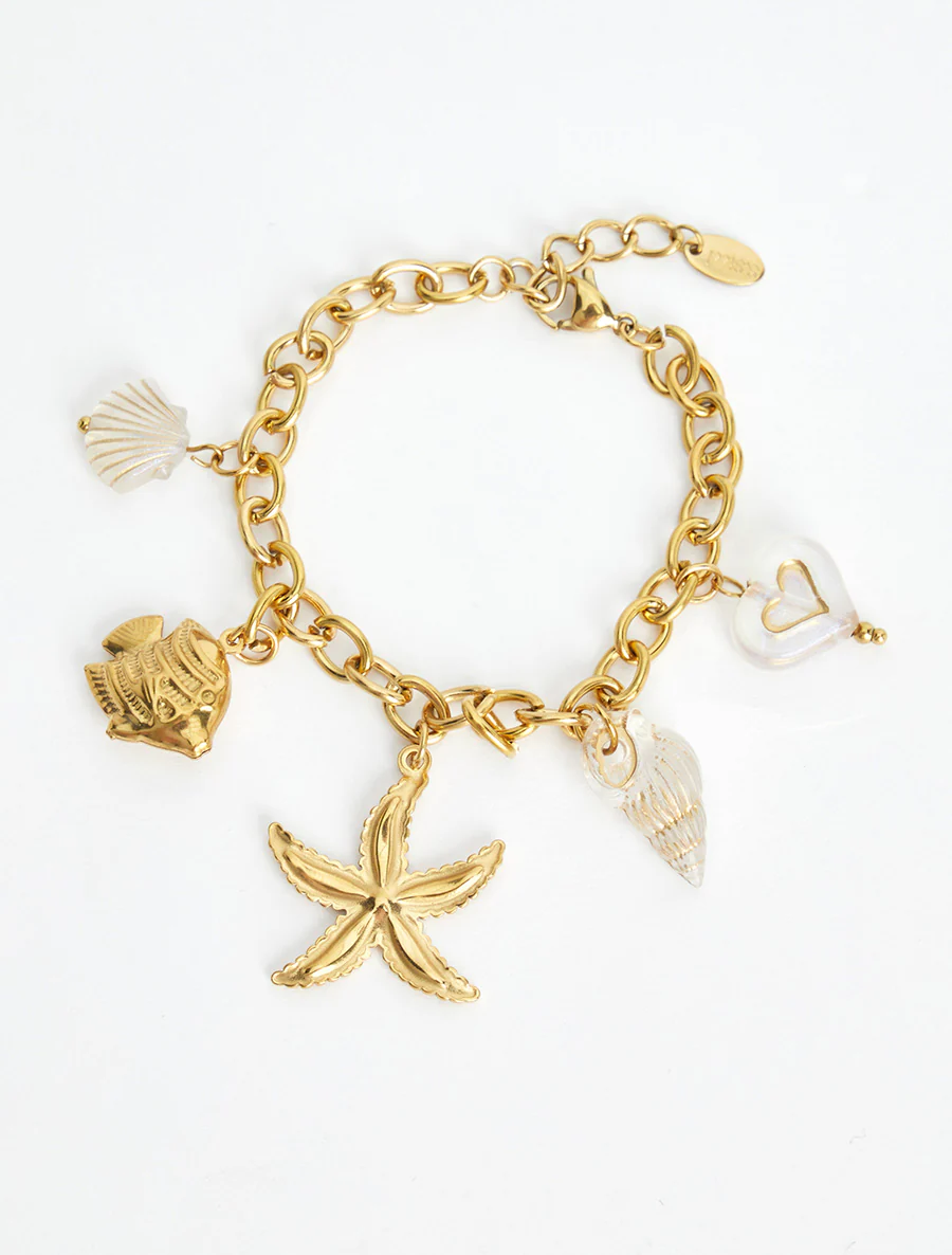 Fantaisie armband met maritiem motief en hart - Wit - Image 2