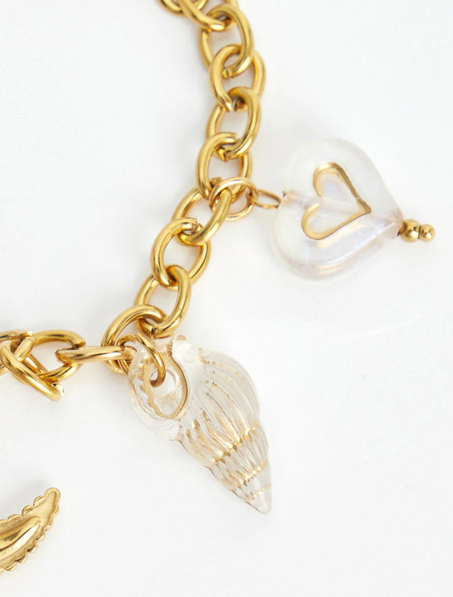 Fantaisie armband met maritiem motief en hart - Wit - Image 3