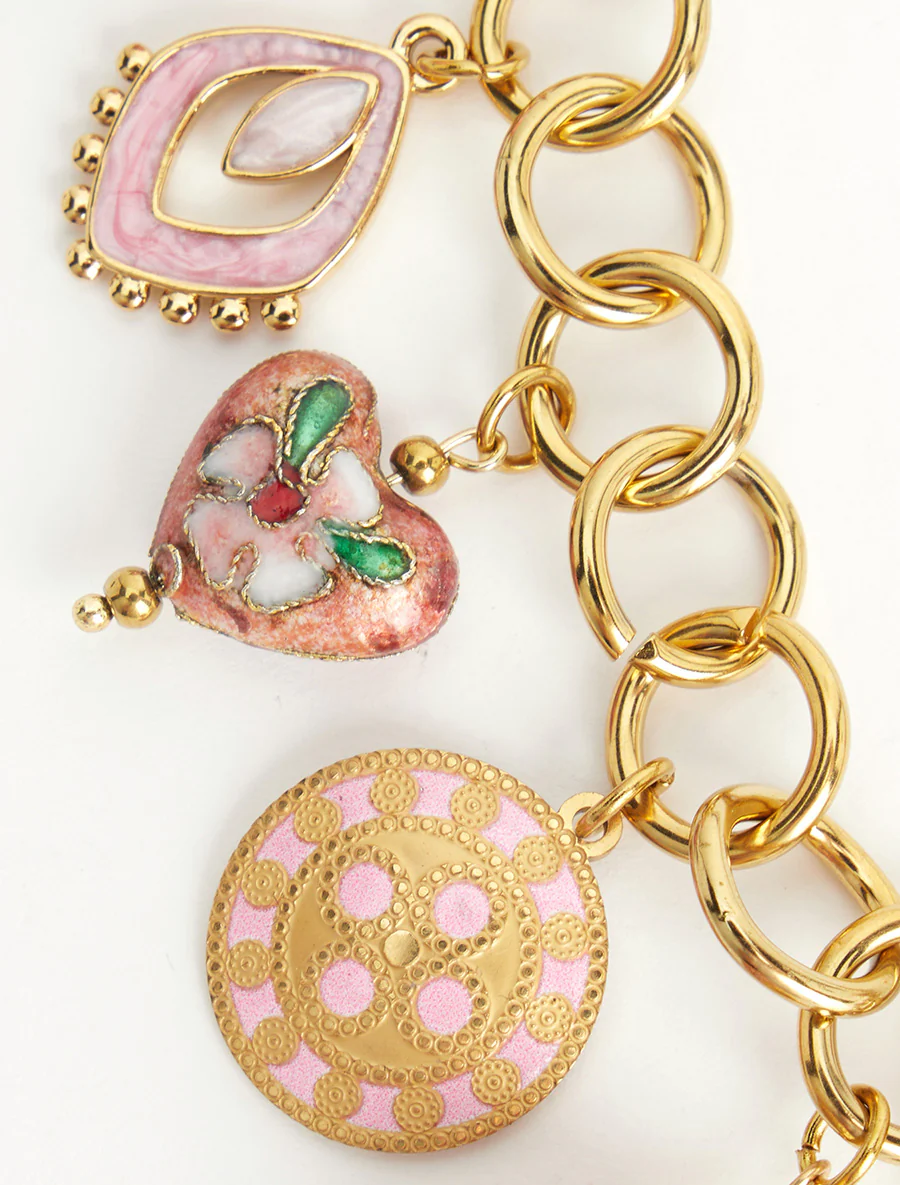 Fantasie bedeltjes ketting - Roos - Image 3