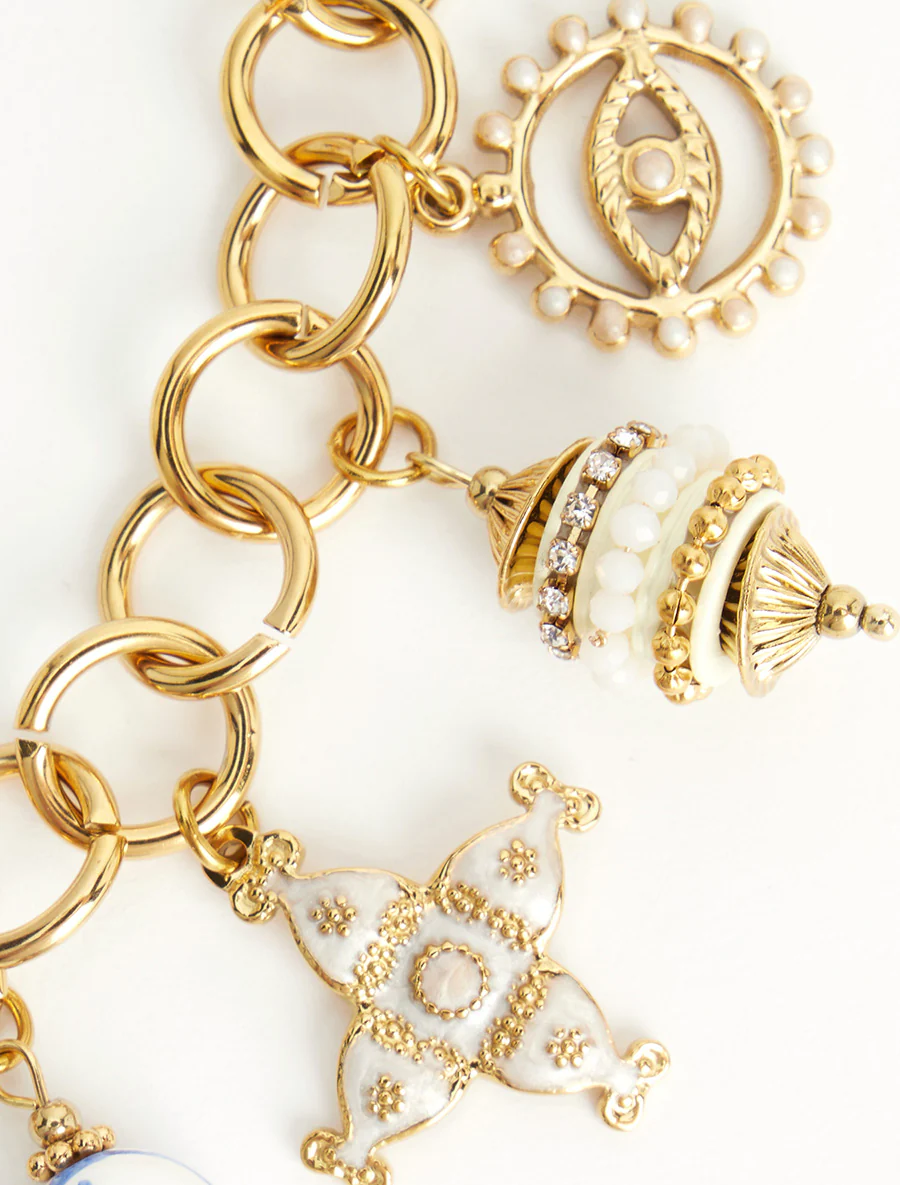 Fantasie bedeltjes ketting - Beige - Image 3