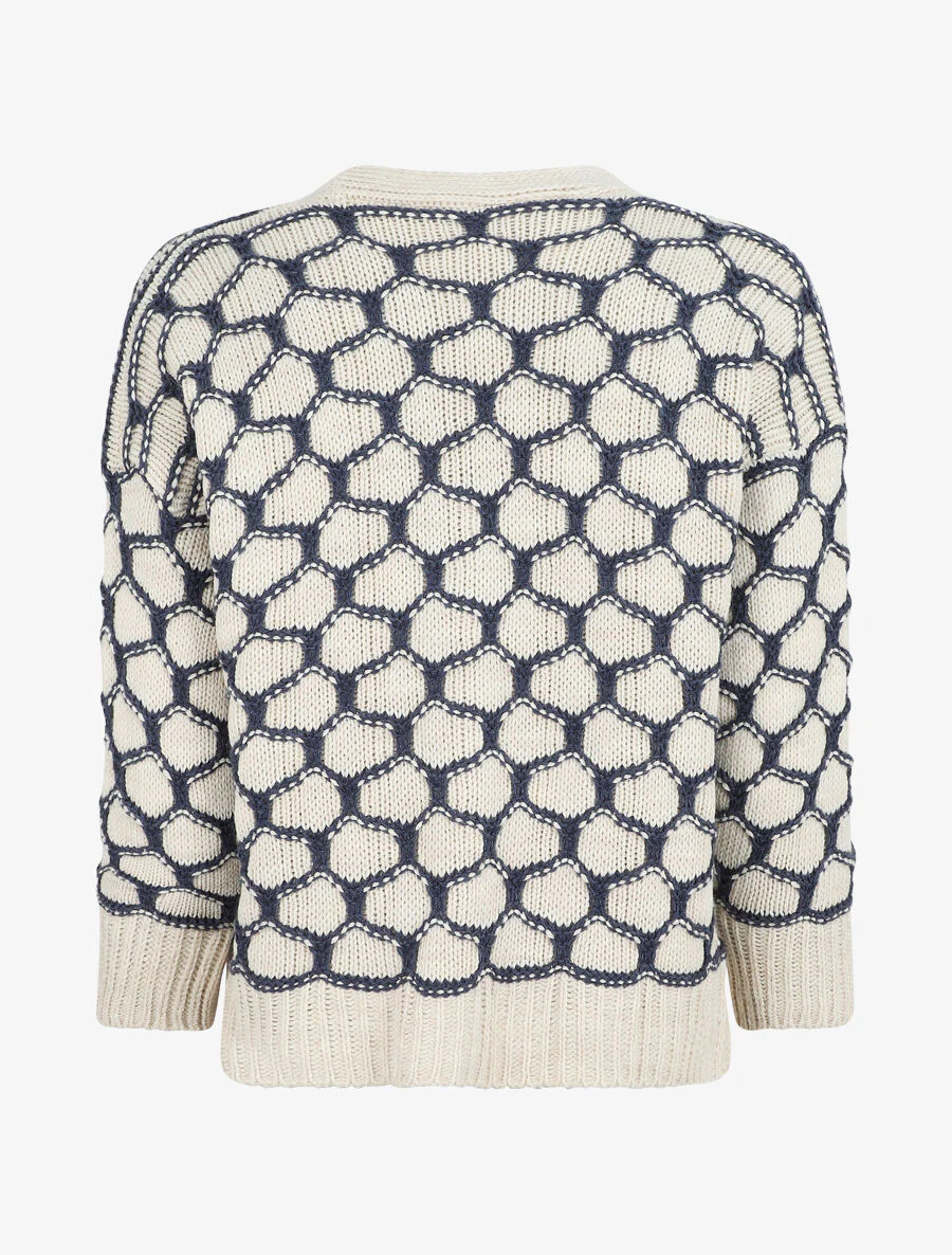 Fantasie gedrukte cardigan - Blauw - Image 2