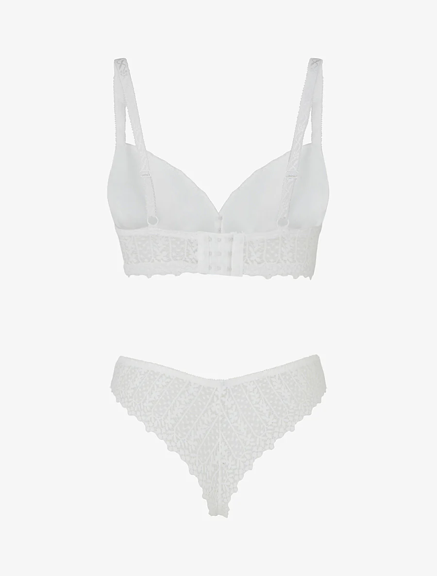 Fantasie kant lingerie set - Wit - Image 3