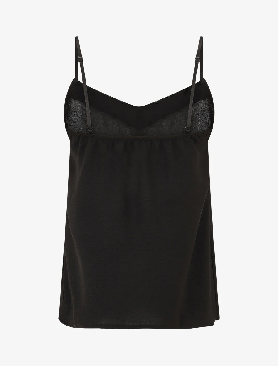 Fantasie V-hals tanktop - Zwart - Image 2