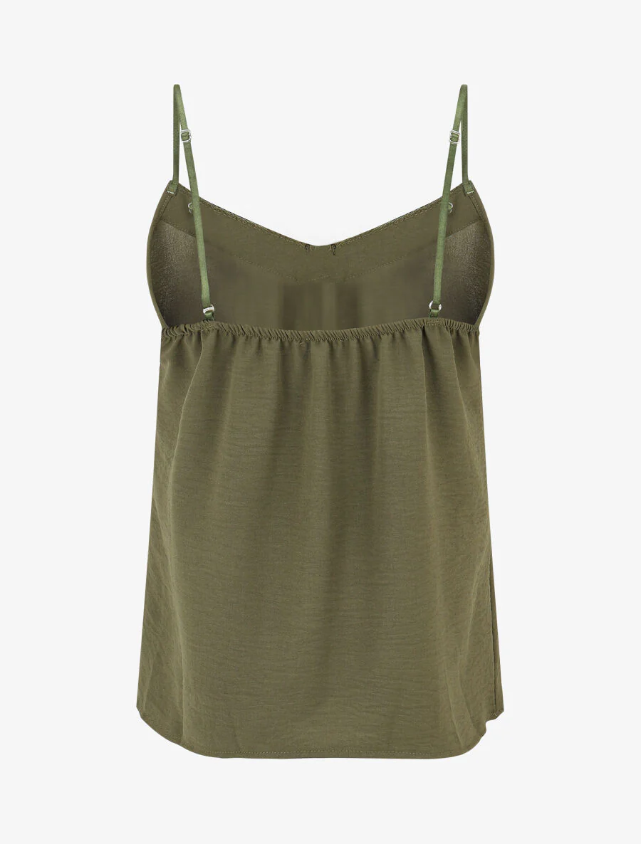 Fantasie V-hals tanktop - Kakigroen - Image 2