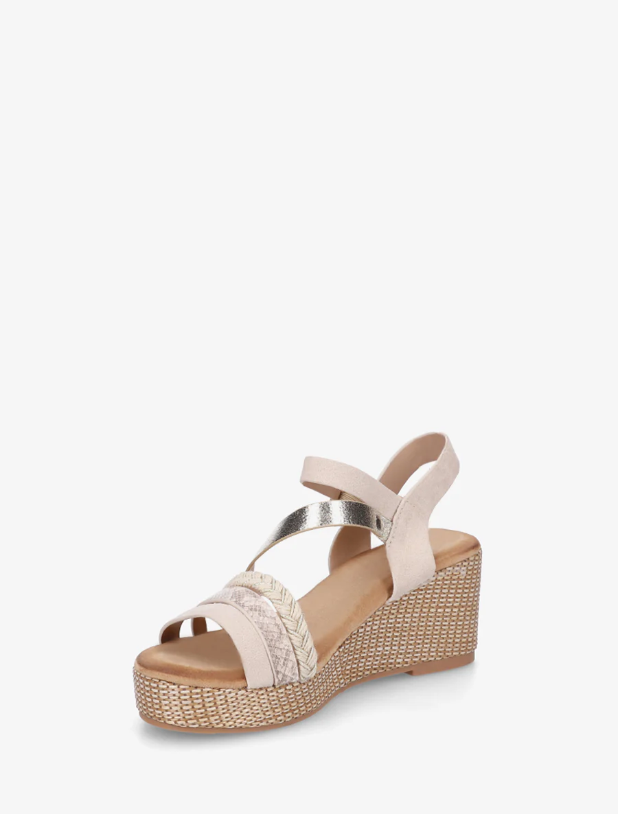 Fantasierijke sandalen met meerdere bandjes - Beige - Image 3