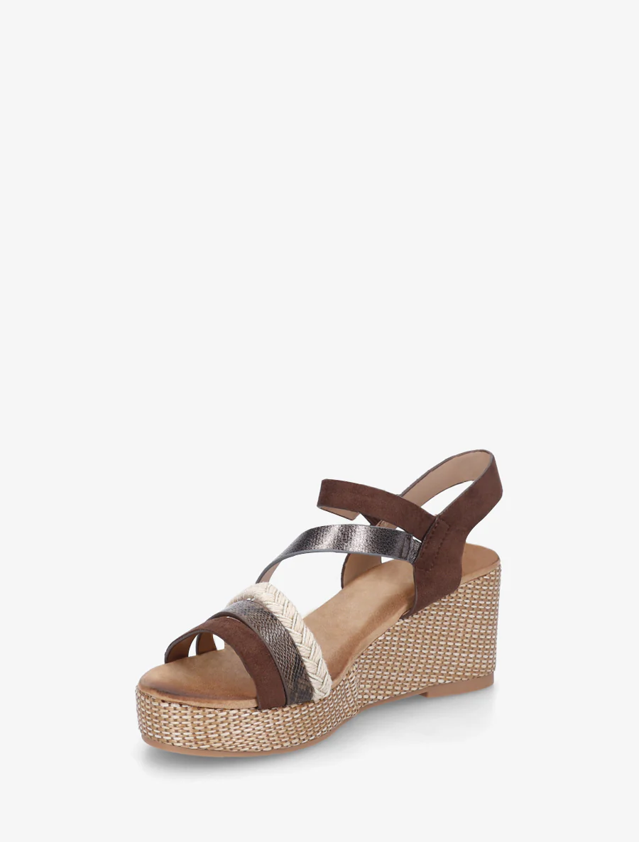 Fantasierijke sandalen met meerdere bandjes - Bruin - Image 3