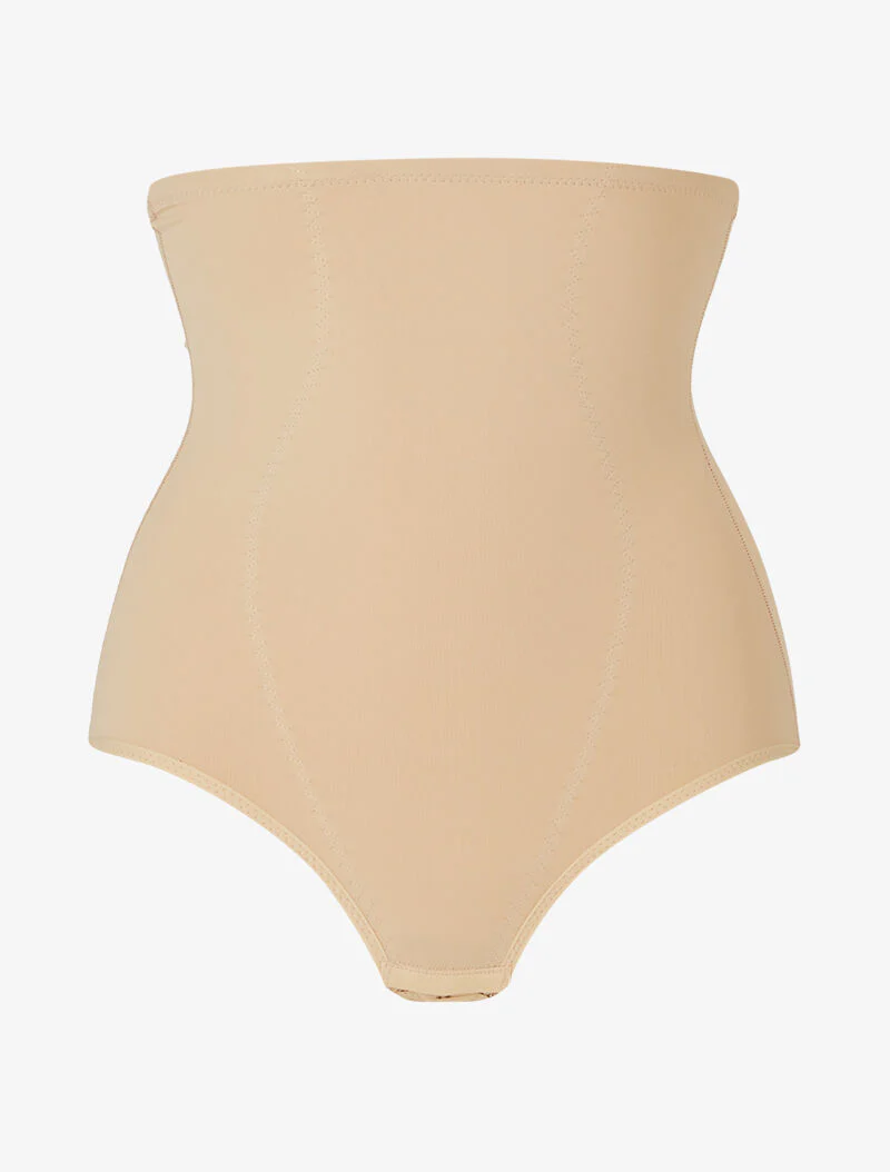Corrigerende slip met contrasterende naden - beige