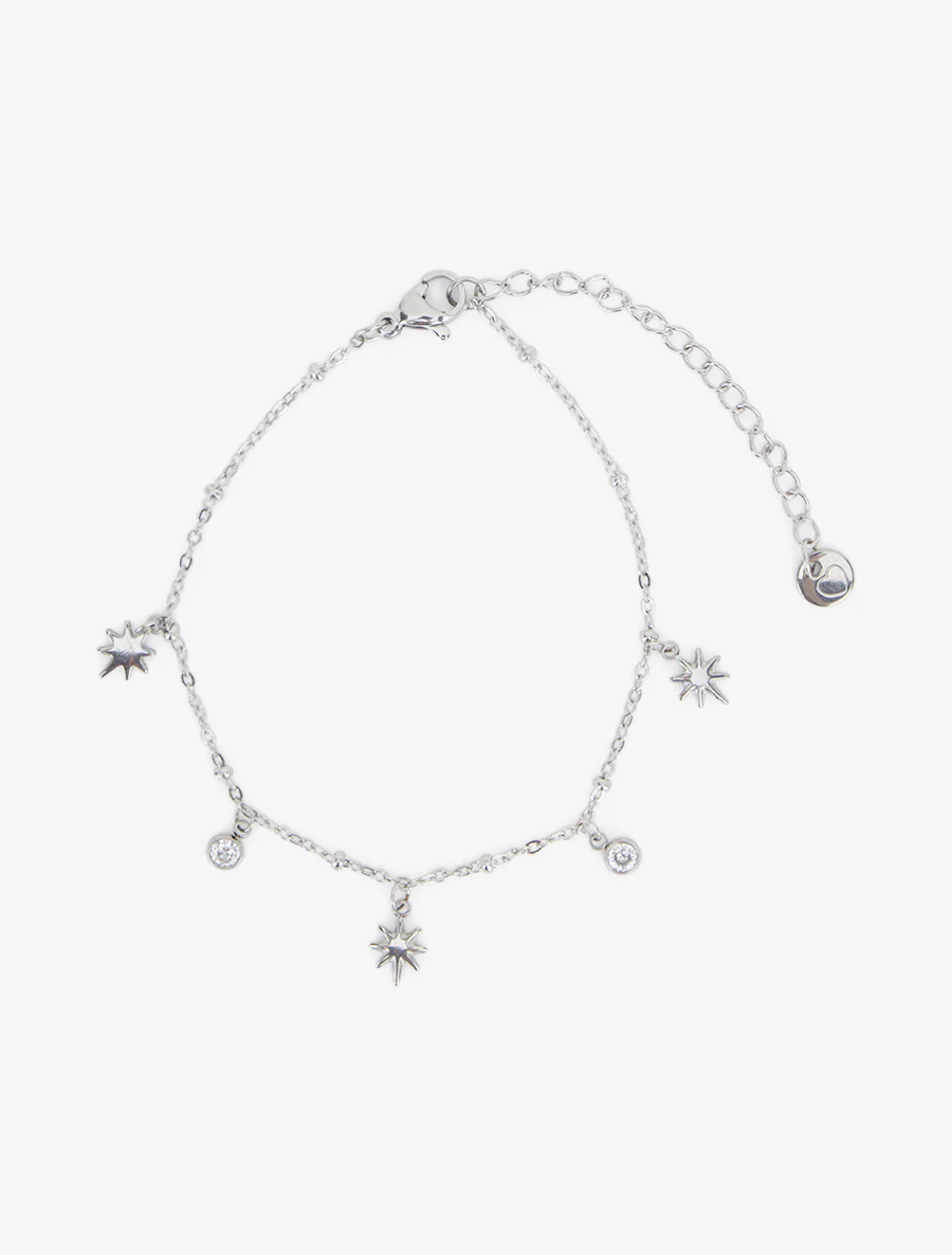 Fijn armbandje met sterren en zirkonia's - Geld - Image 2