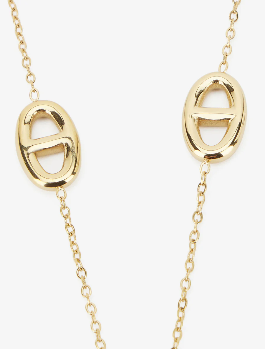 Fijne ketting met ankerschakels - Goud - Image 3