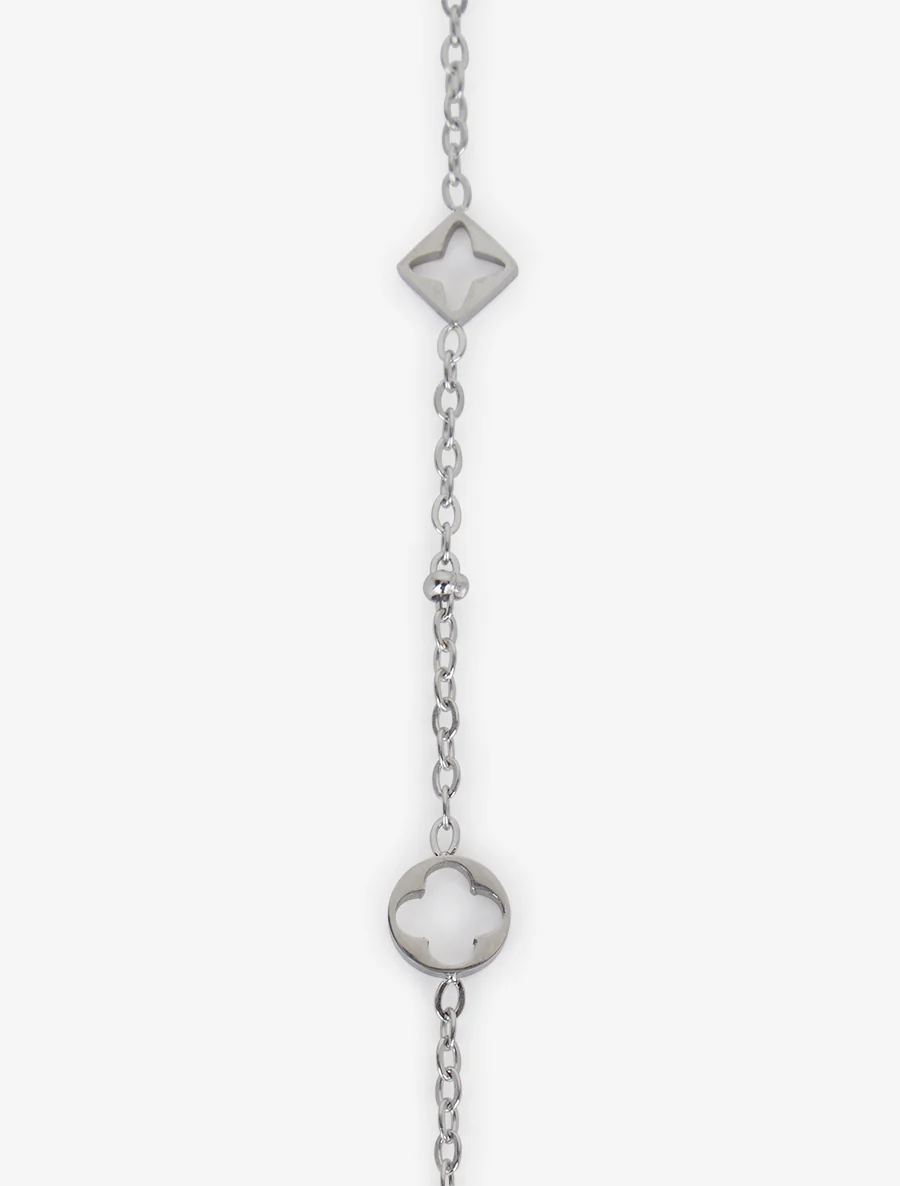 Fijne ketting met opengewerkte bedeltjes - Geld - Image 3