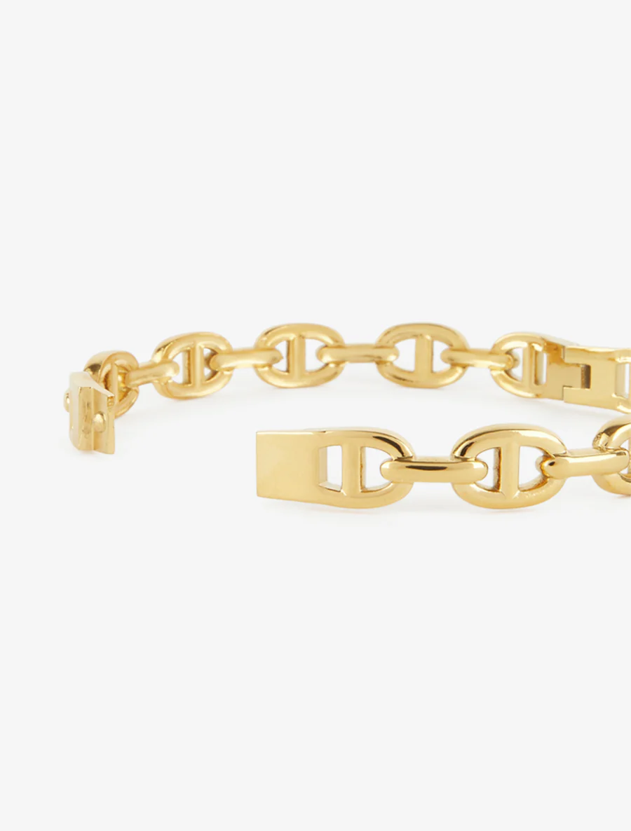 Fijne maritieme schakelarmband - Goud - Image 3