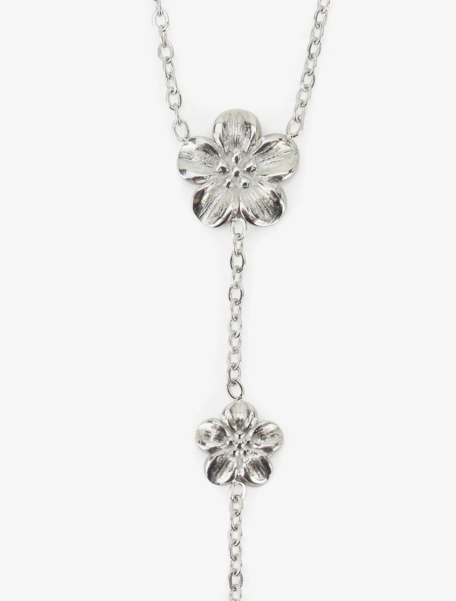 Fijne Y-ketting met bloemen - Geld - Image 3