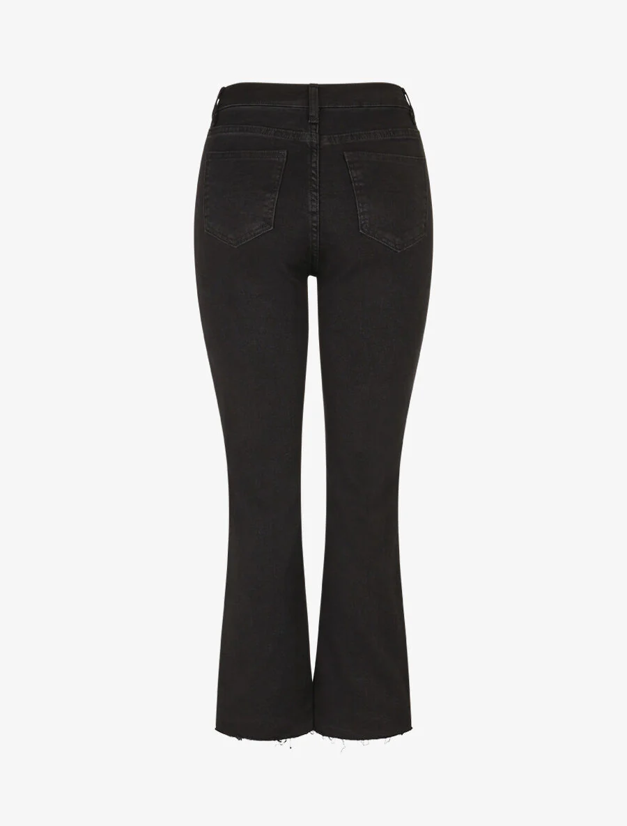 Flare jeans met gerafelde randen - zwart - Image 2