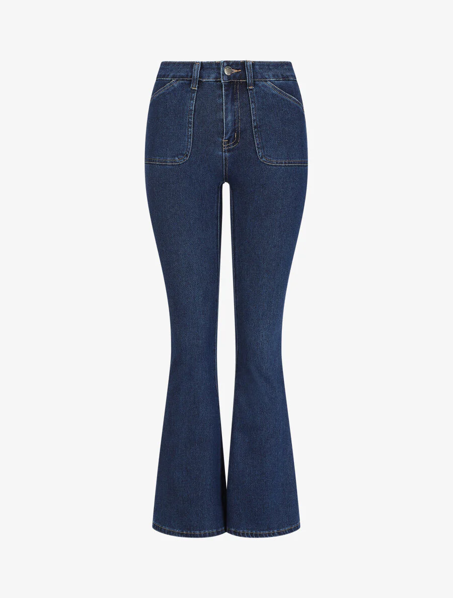 Flare jeans met standaard taille - Blauw