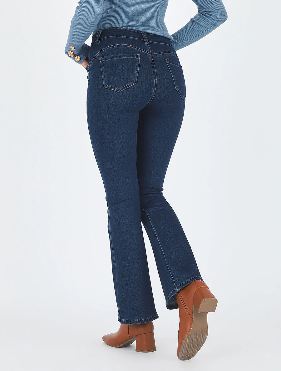 Flare jeans met standaard taille - Blauw - Image 5