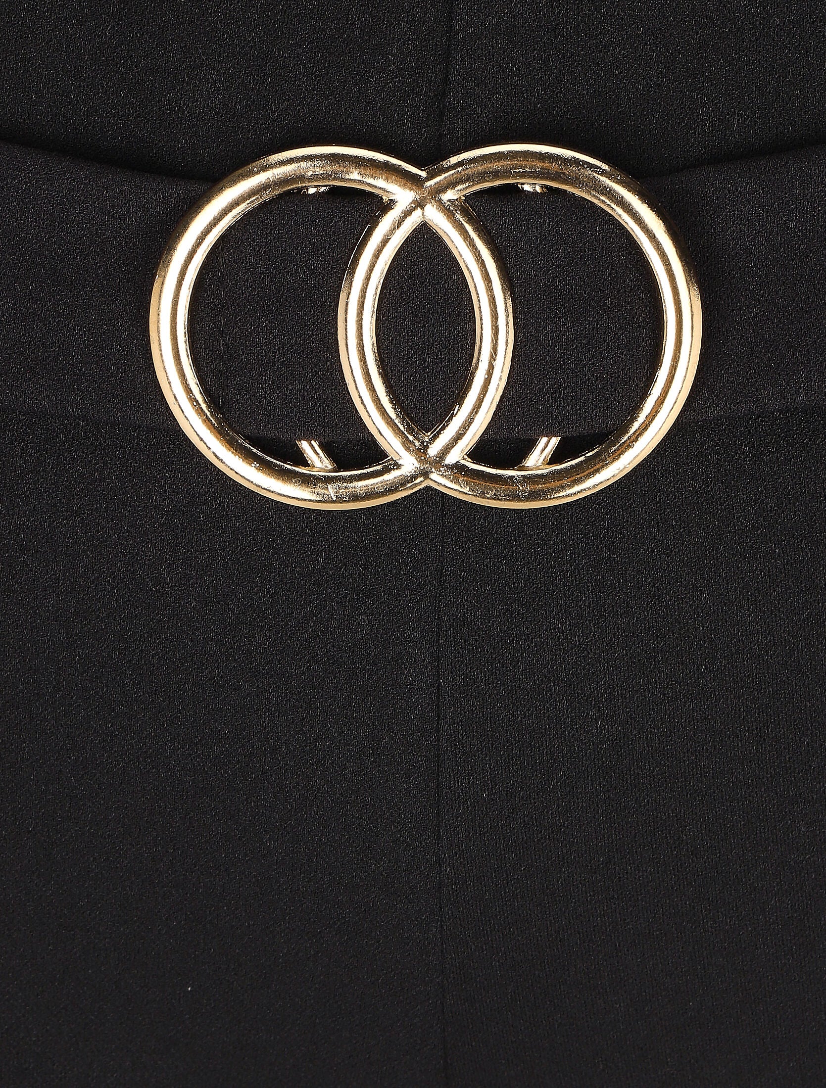 Flared broek met hoge taille en gesp - Zwart - Image 3