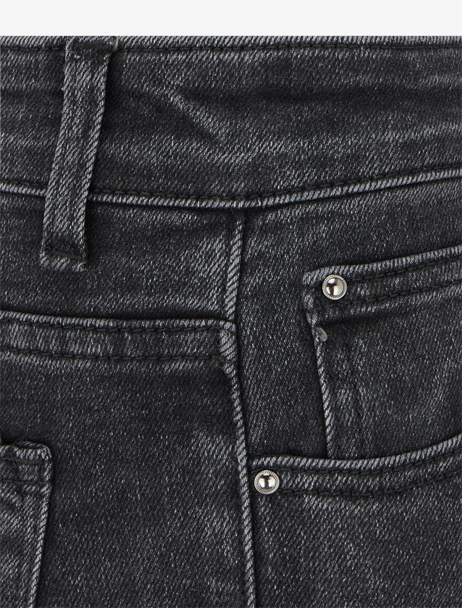 Flared jeans in gewassen look - Zwart - Image 3