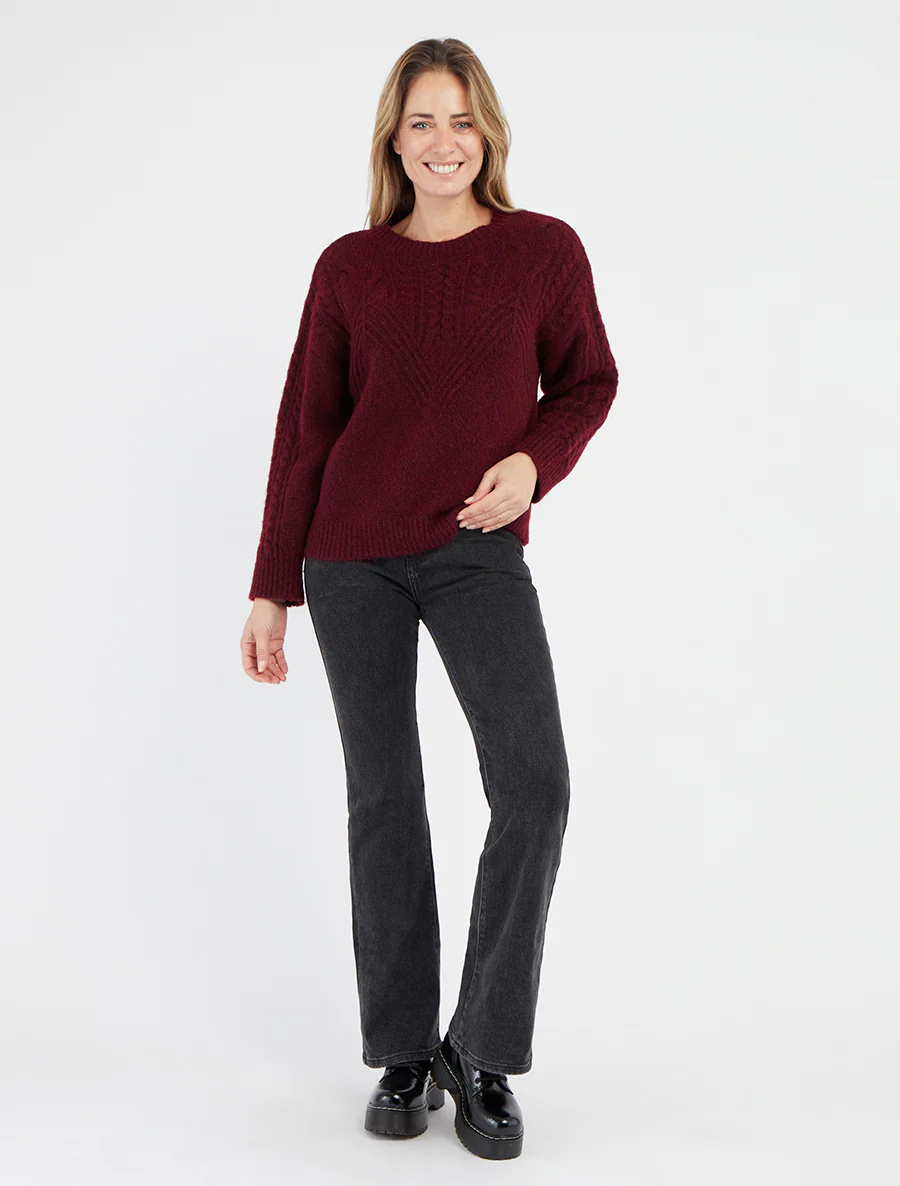 Flared jeans in gewassen look - Zwart - Image 4