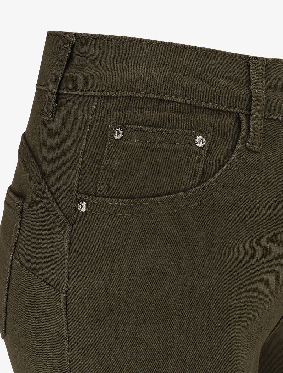 Flared jeans met hoge taille - Kakigroen - Image 3