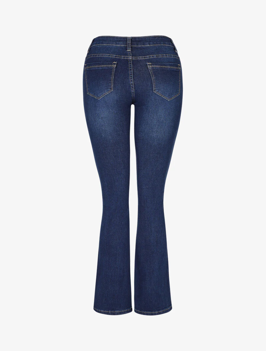 Flared jeans met hoge taille - Blauw - Image 2