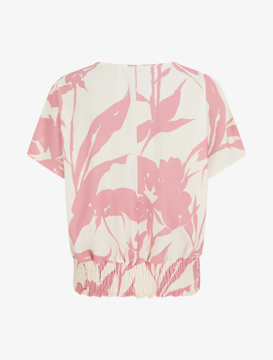 Floral bedrukt bolvormig topje - Roos - Image 2