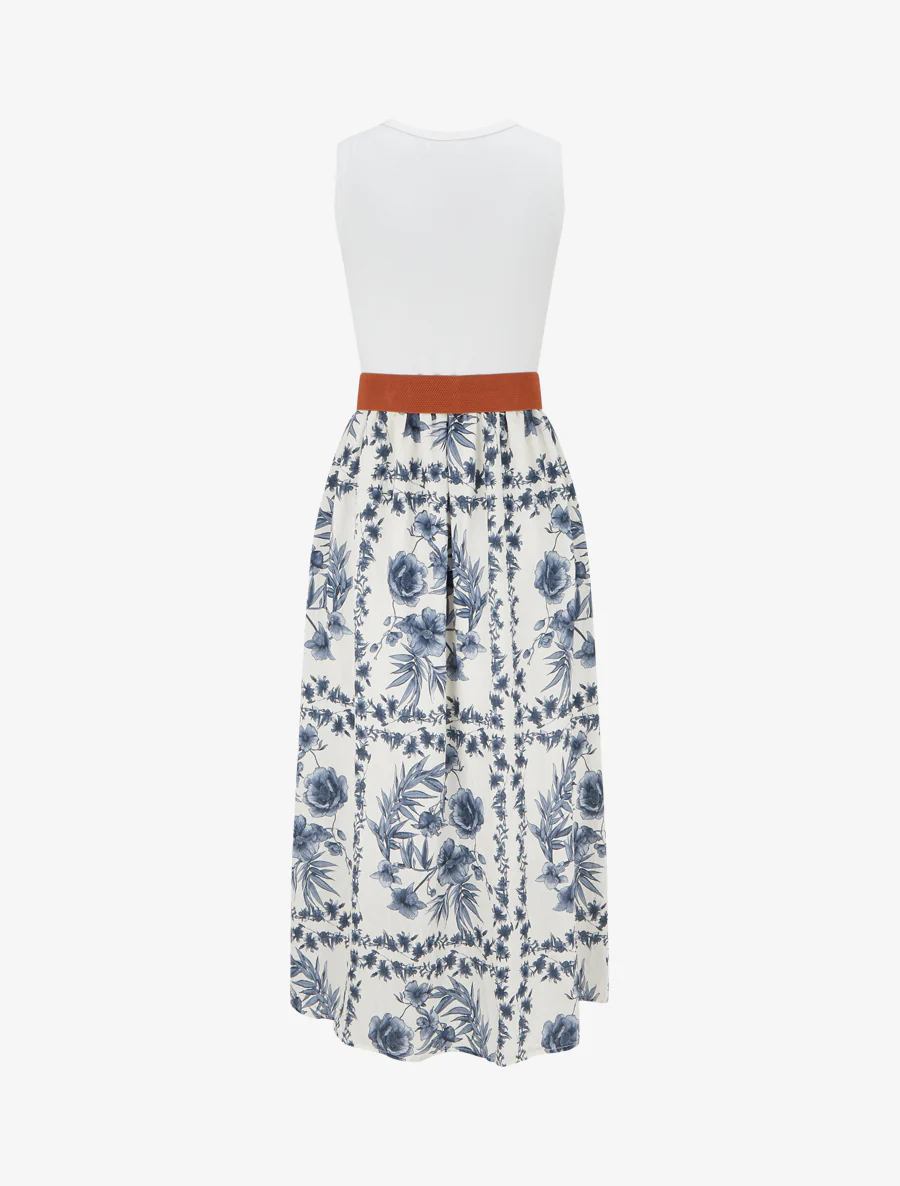 Floral bedrukte jurk met zakken - Blauw - Image 2