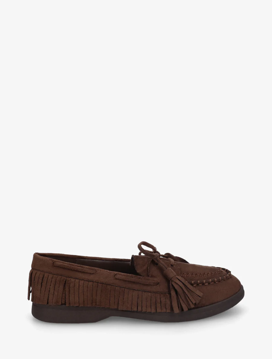 Fringes suède loafers - Bruin