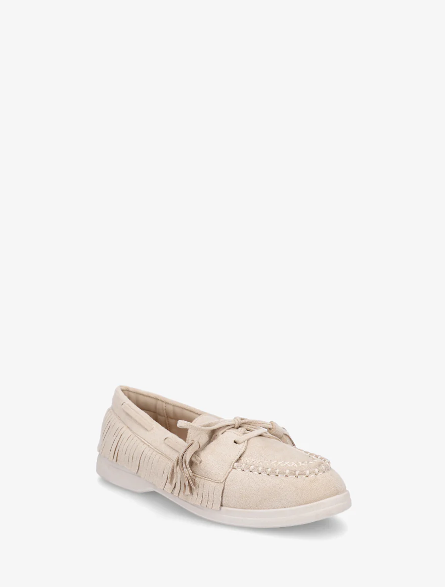 Fringes suède loafers - Beige - Image 2