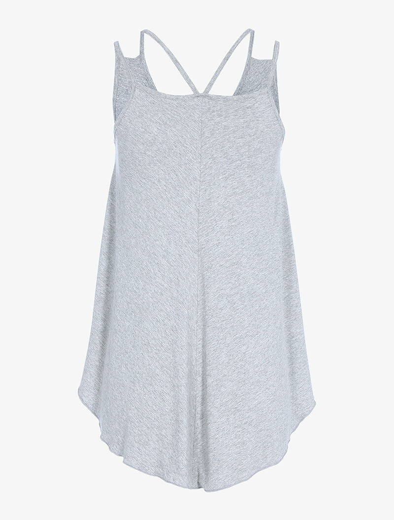 Dubbelbandjes tanktop - lichtgrijs - Image 5