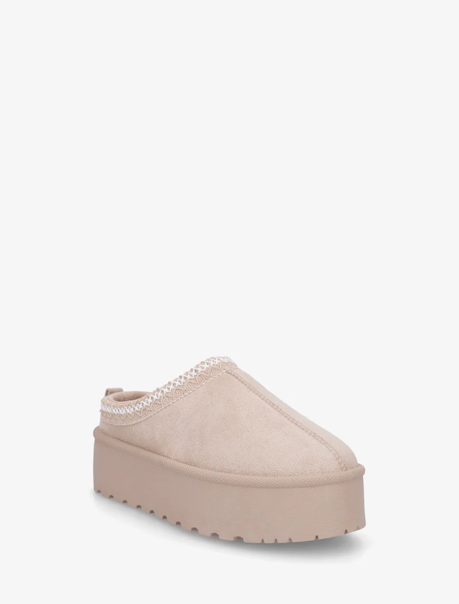 Geborduurde muiltjes van suède - Beige - Image 2