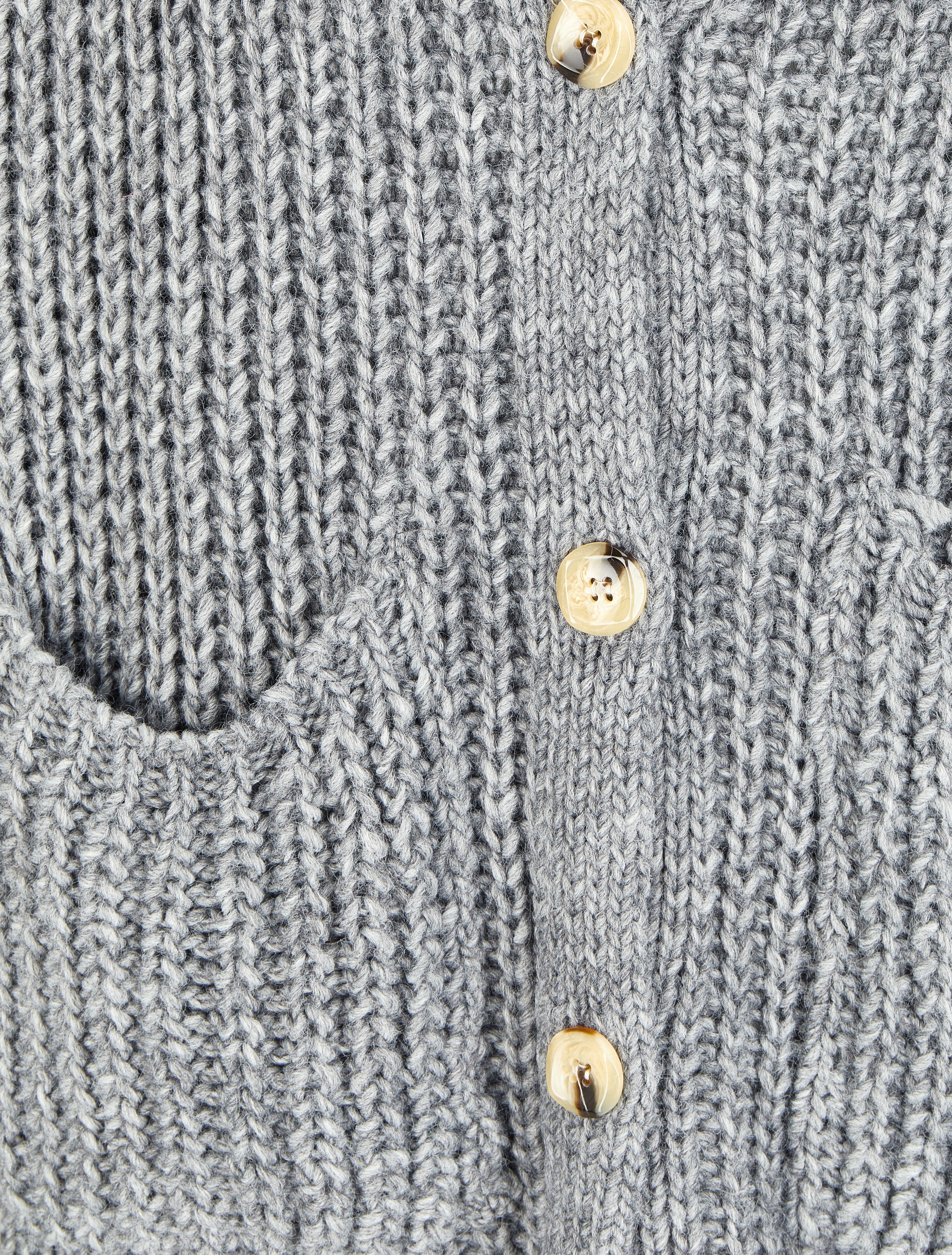 Gebreid effen vest - Donkergrijs - Image 3
