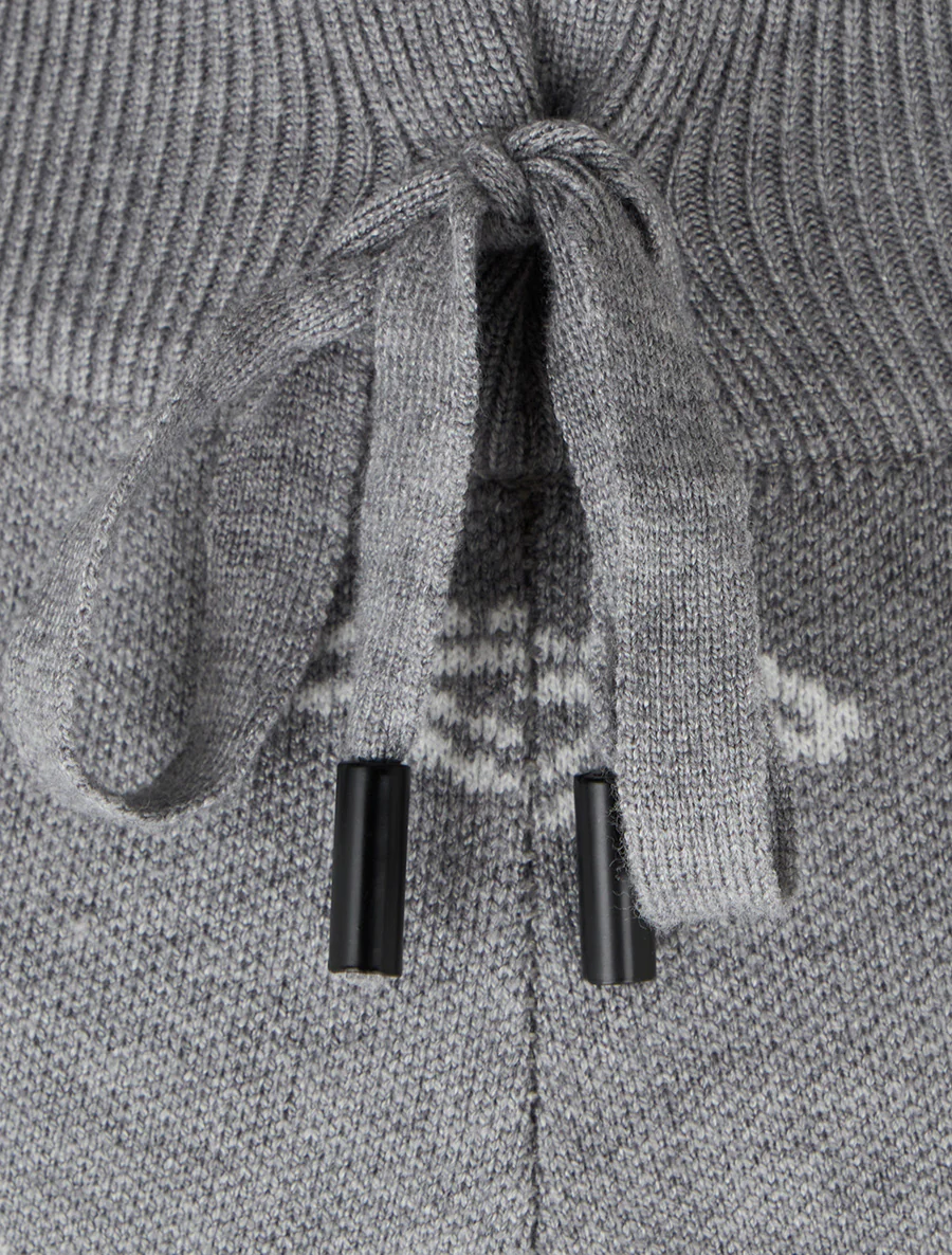 Gebreide broek met ikat-print - Grijs - Image 3