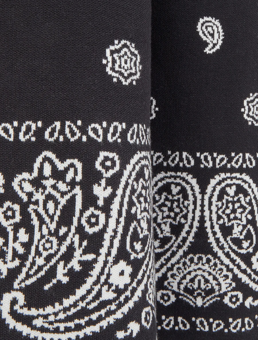 Gebreide broek met ikat-print - Zwart - Image 3