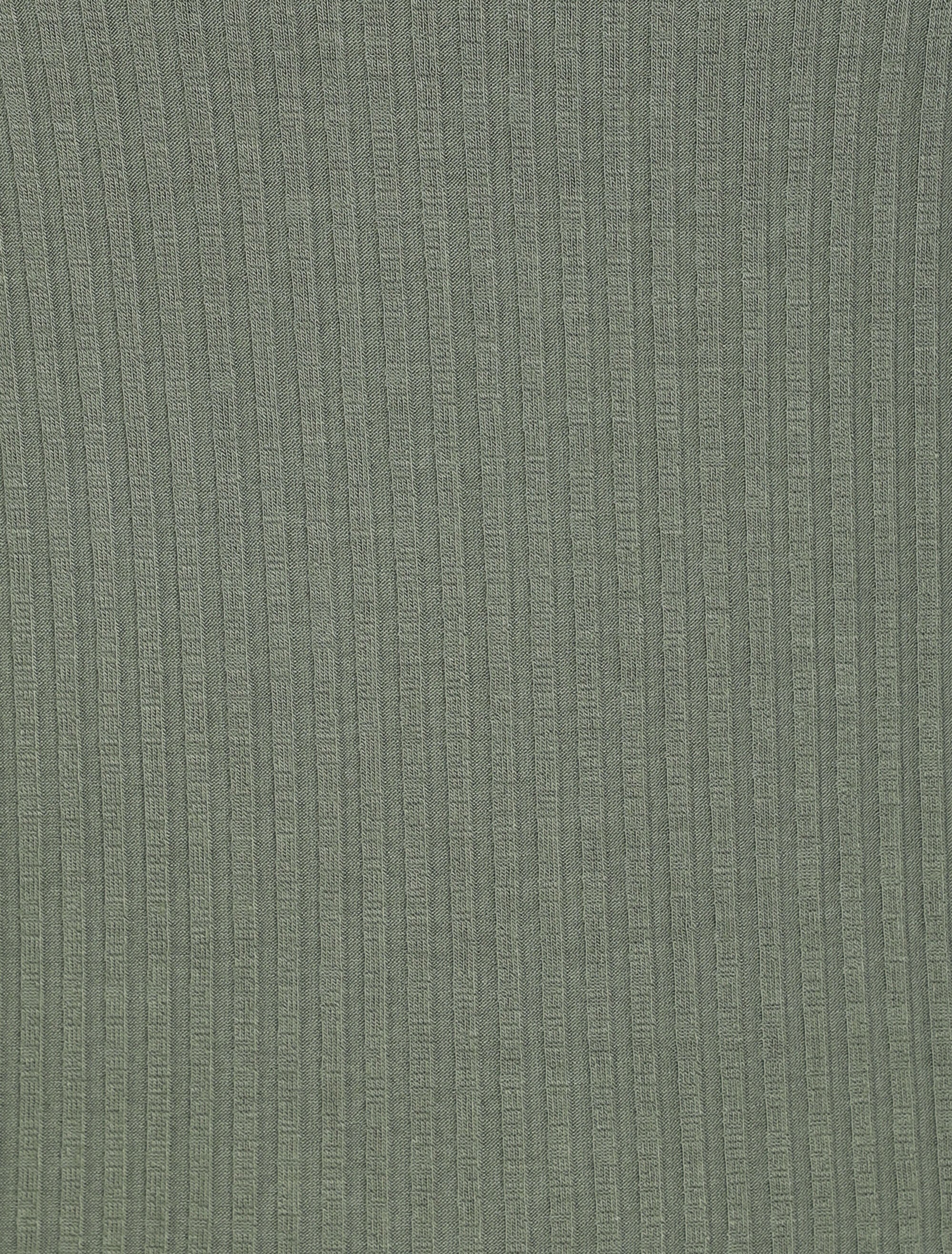 Gebreide coltrui met kanten kraag - Kakigroen - Image 3