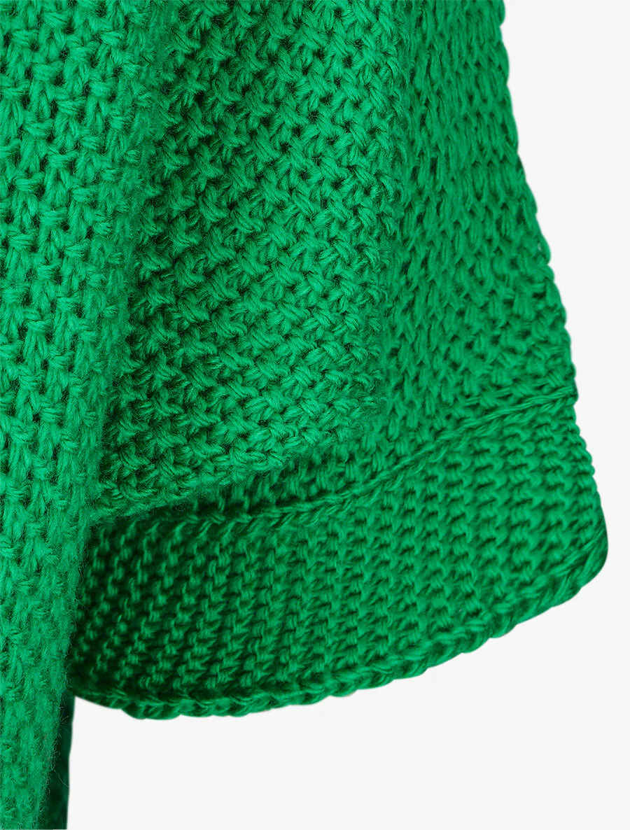 Gebreide trui met 3/4 mouwen - Groen - Image 3