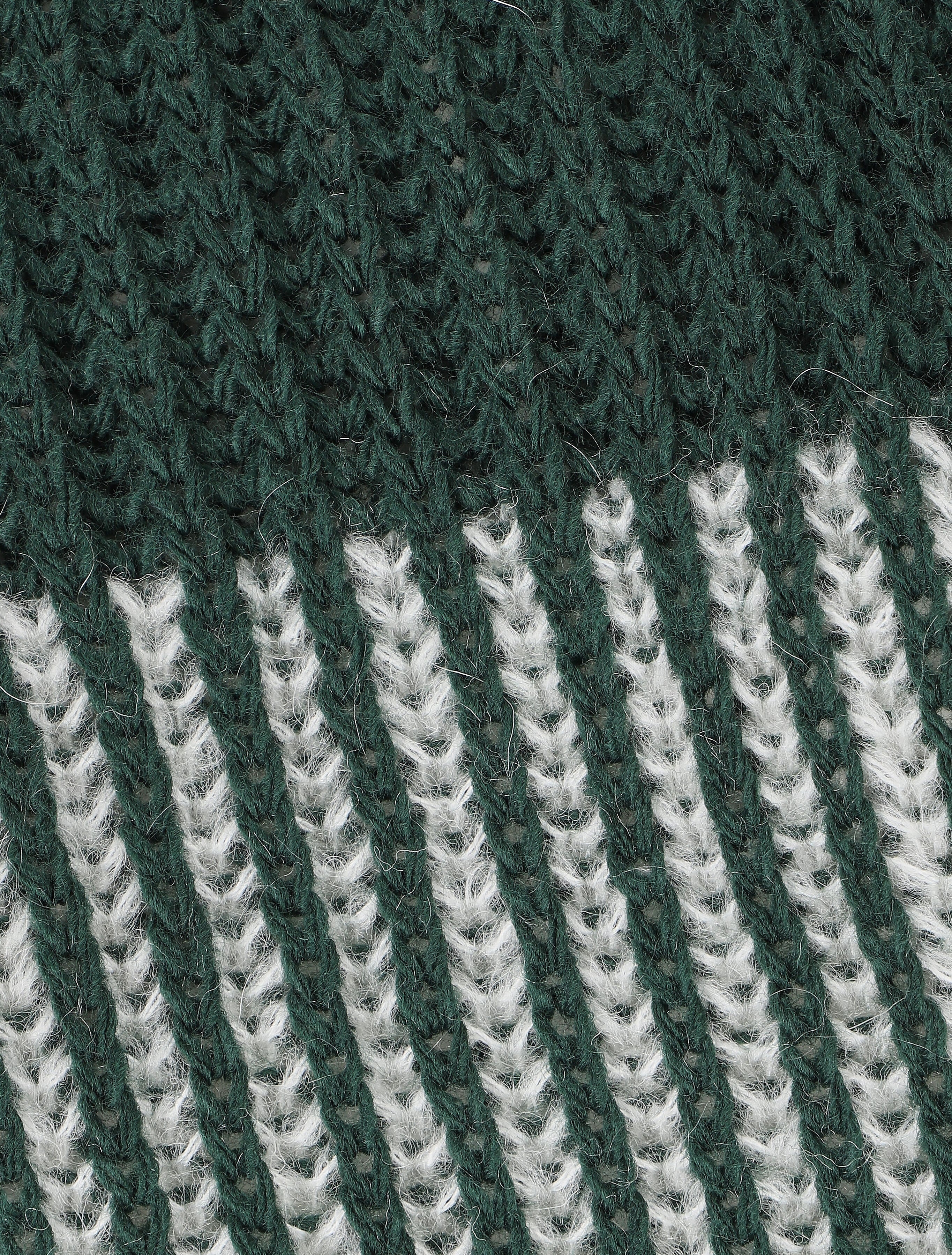 Gebreide trui met twee kleuren - Dennengroen - Image 3