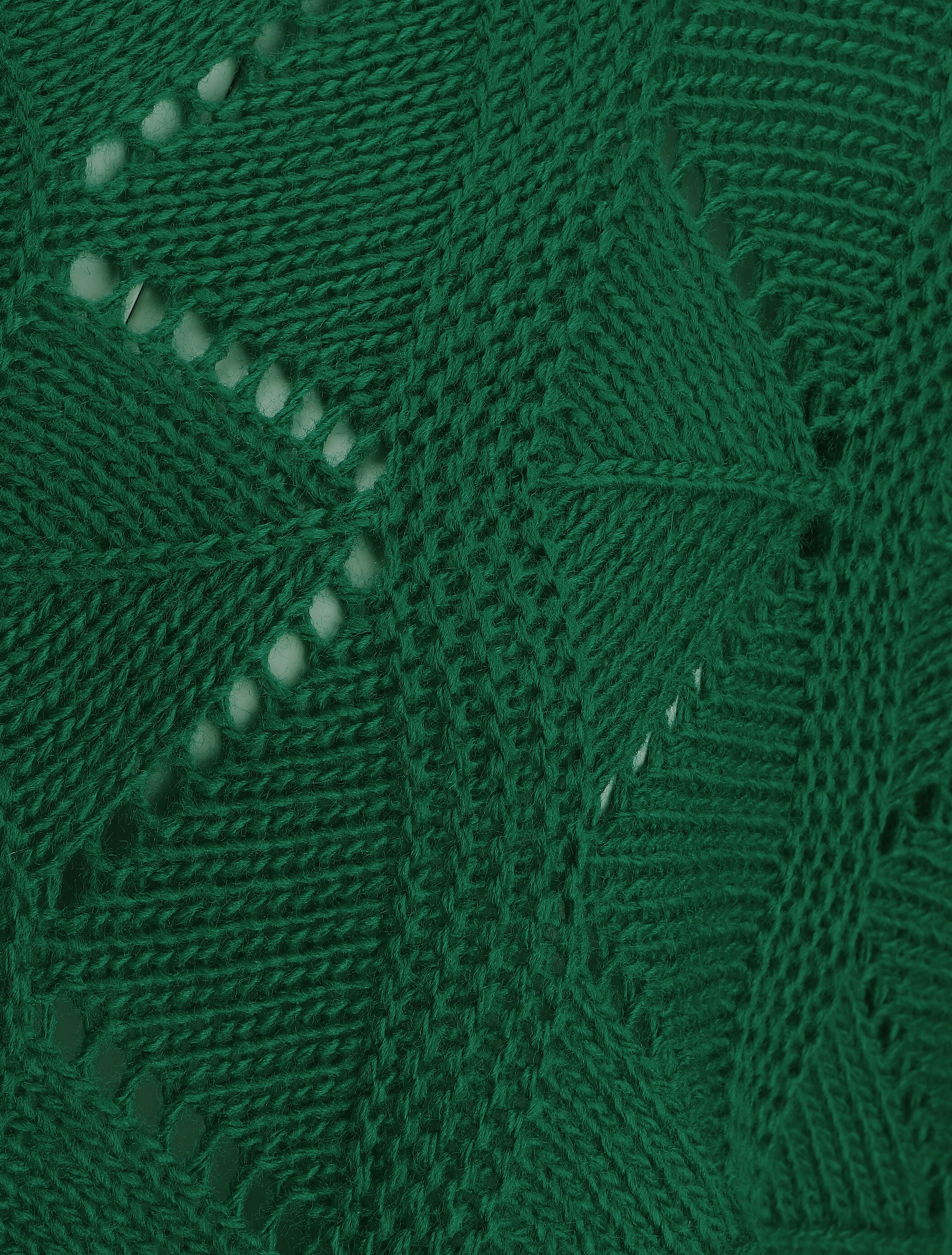 Gebreide zigzag trui - Groen - Image 3