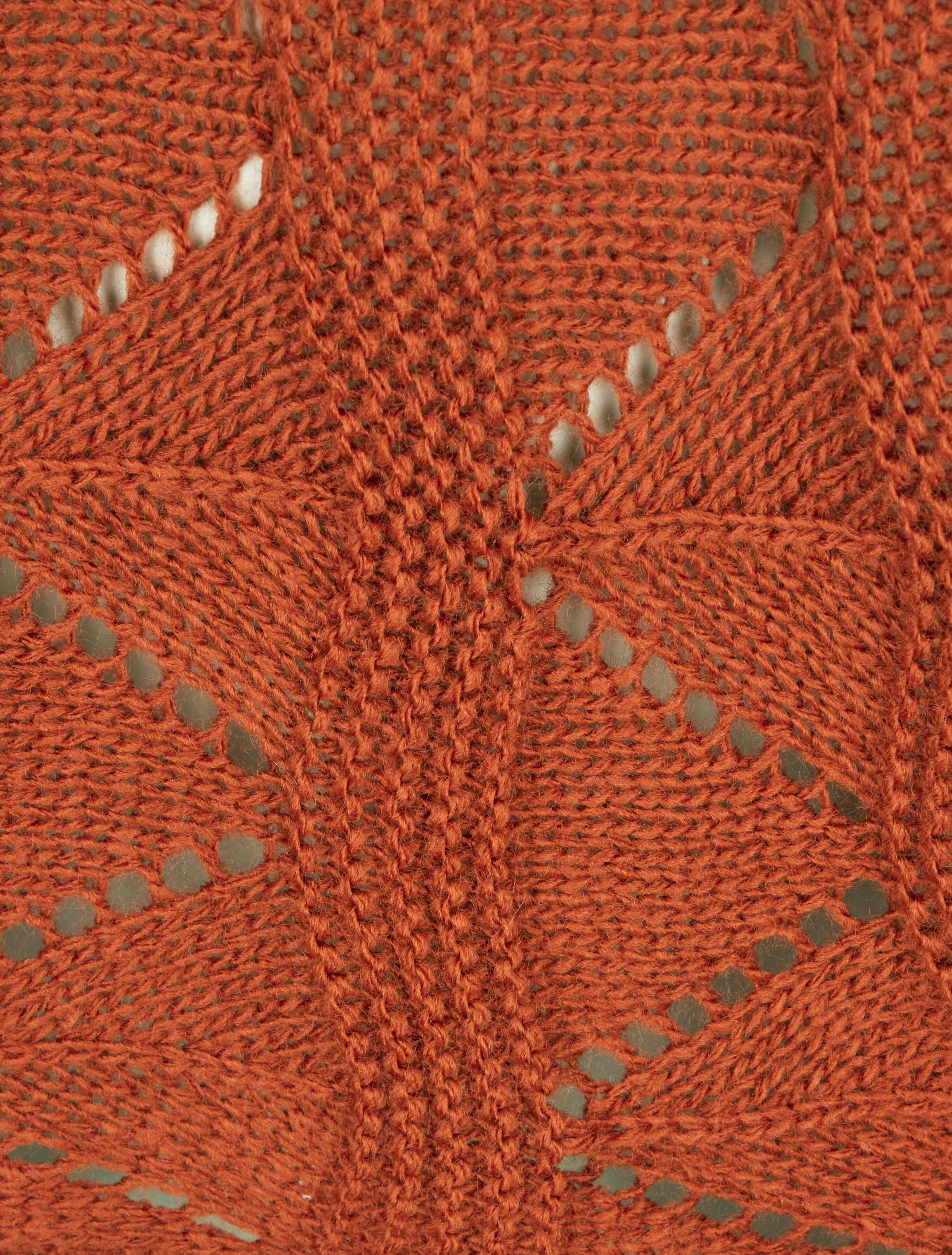 Gebreide zigzag trui - Roest - Image 3