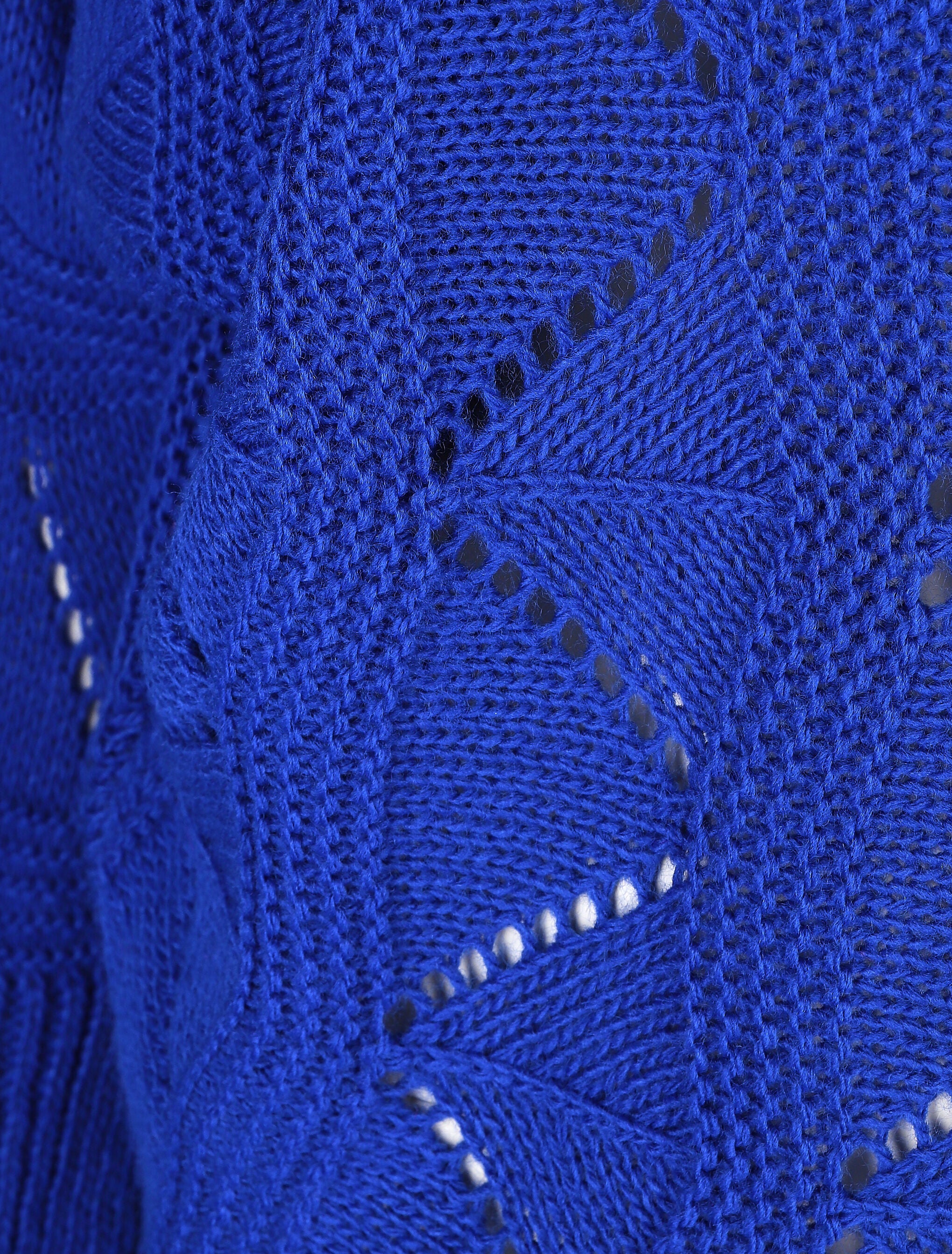 Gebreide zigzag trui - Elektrisch blauw - Image 3