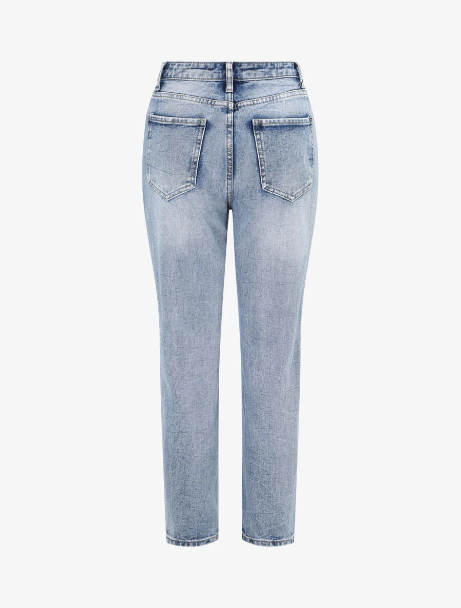 Gebroken rechte Jean - Blauw denim - Image 2